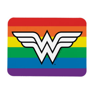 Ímã Wonder Woman Rainbow Logo