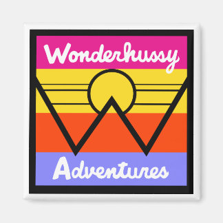 Imã Wonderhussy Adventures Logotipo Sunset Mountain