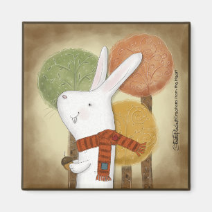 Imã Woodland Bunny com Acorn