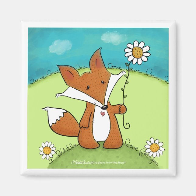 Imã Woodland Fox Little Love para Você (Frente)