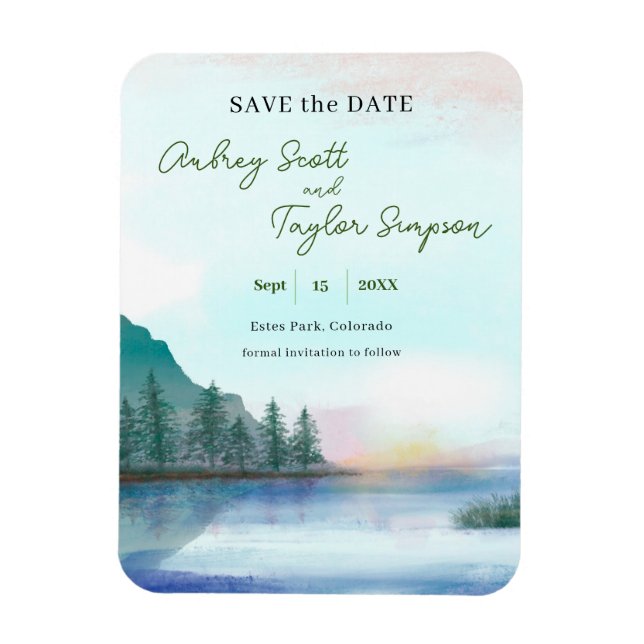 Ímã Woodland Weding Save the Date Magnet (Vertical)