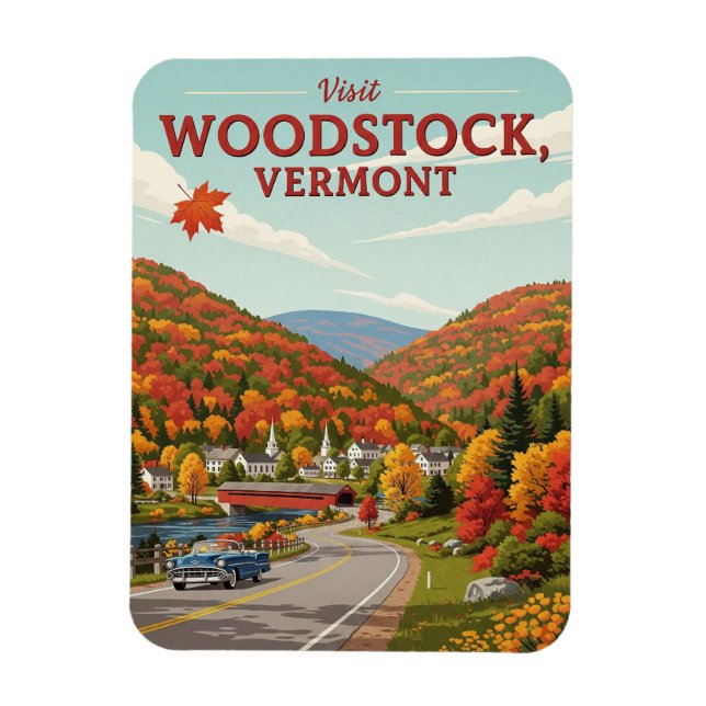 Ímã Woodstock Vermont Viagem (Vertical)