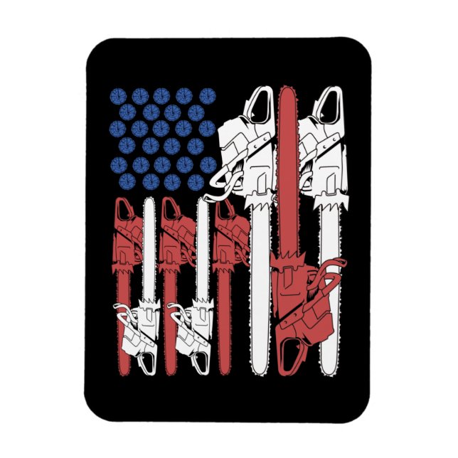 Ímã Woodworking Men Lumberjack Oferece Chainsaw Arbori (Vertical)