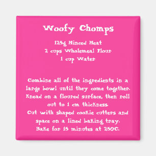 Imã Woofy Chomps a cor do ímã da receita