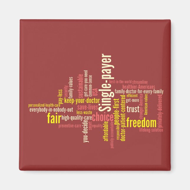 Imã Word Cloud Magnet (Frente)