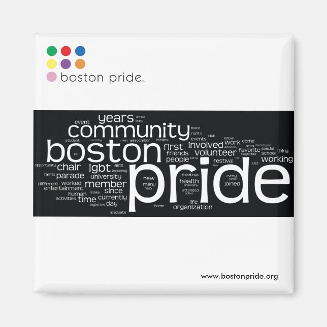 Imã Word Cloud Magnet Square (Frente)