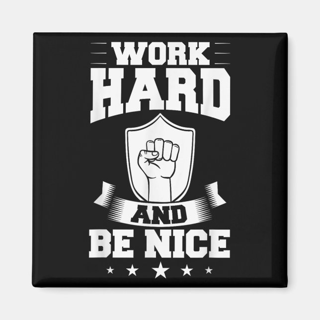 Imã Work Hard Quotes Insration Motivational Saying  (Frente)