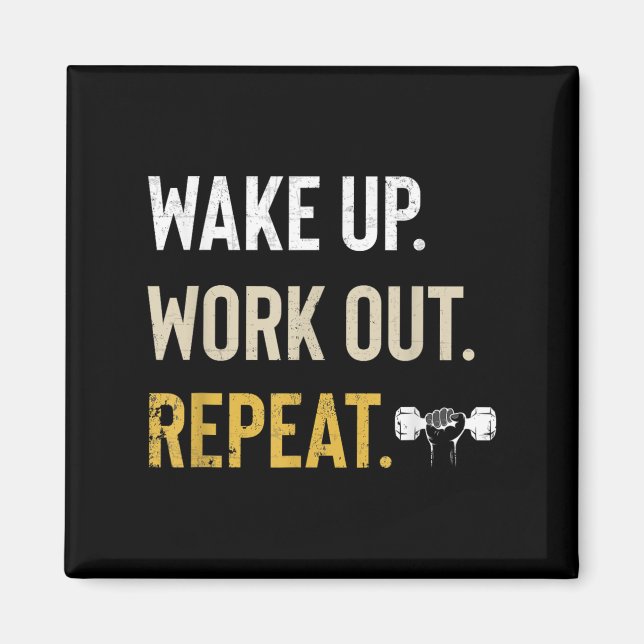 Imã Workou Wake Up Insrational And Motivational Gym Gi (Frente)