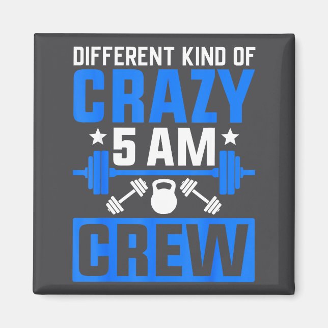 Imã Workout Squad 5am Crew Funny Gym Quote  (Frente)