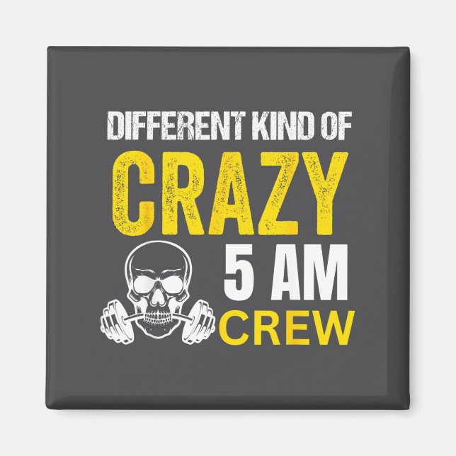 Imã Workout Squad 5am Crew Funny Gym Workout Quote  (Frente)