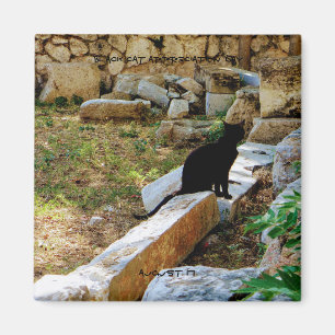 Imã World2Celebrate: Dia de Apreciação de Gato Negro