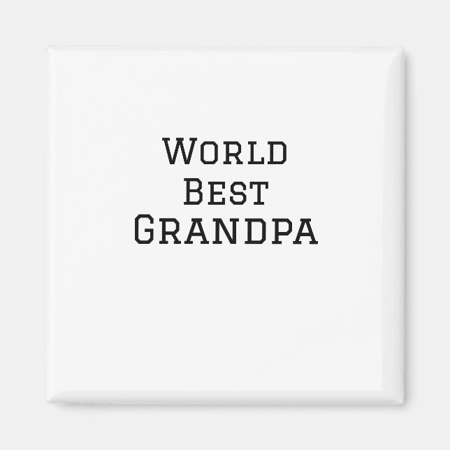 Imã World best Grandpa adiciona nome texto esportes te (Frente)