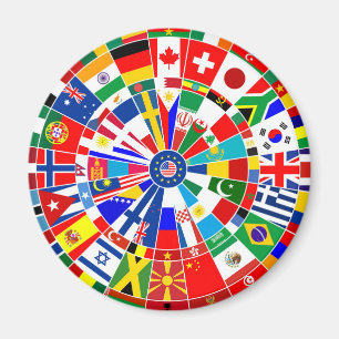 Imã world country flag darts board game travel bulls-e