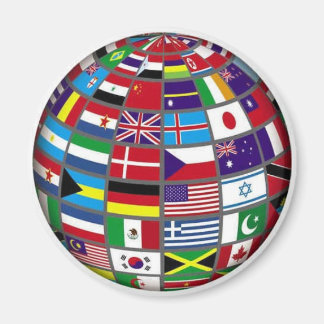 Imã World Flagres Globe Magnet