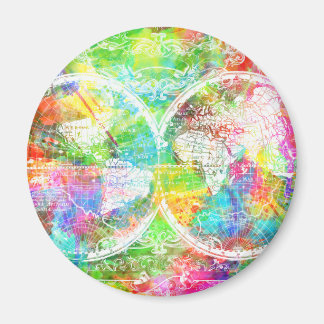 Imã world map watercolor 28