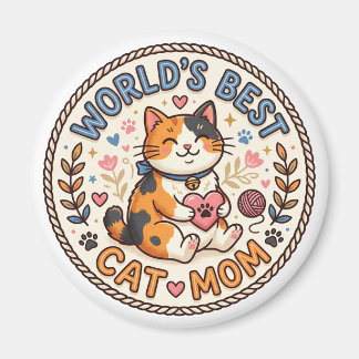 Imã World's Best Cat Mom Cute