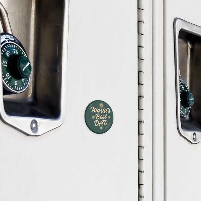 Imã World's Best Dad  Simple Typography Fathers (In Situ (Locker))