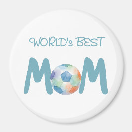 Imã World's Best Soccer Mom Mother's Day Gift