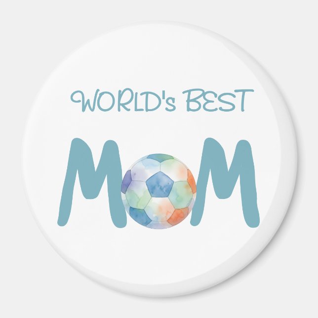 Imã World's Best Soccer Mom Mother's Day Gift (Frente)
