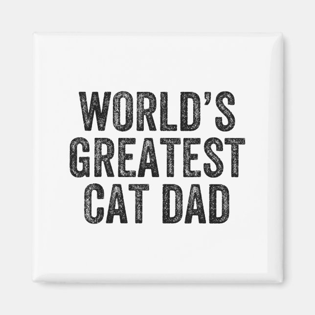 Imã World's Greatest Cat Dad Funny Dad Joke Father's D (Frente)