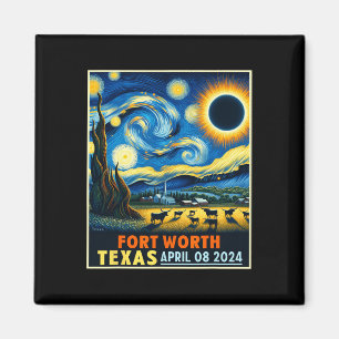 Imã Worth Texas Total Solar Eclipse 2024 Starry Night