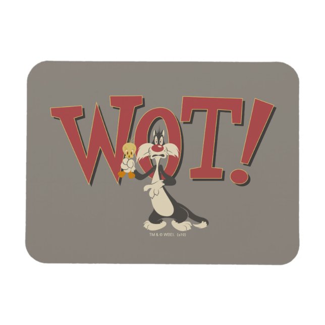 Ímã "Wot!" SYLVESTER™ E TWEETY™ Hipnotizados (Horizontal)