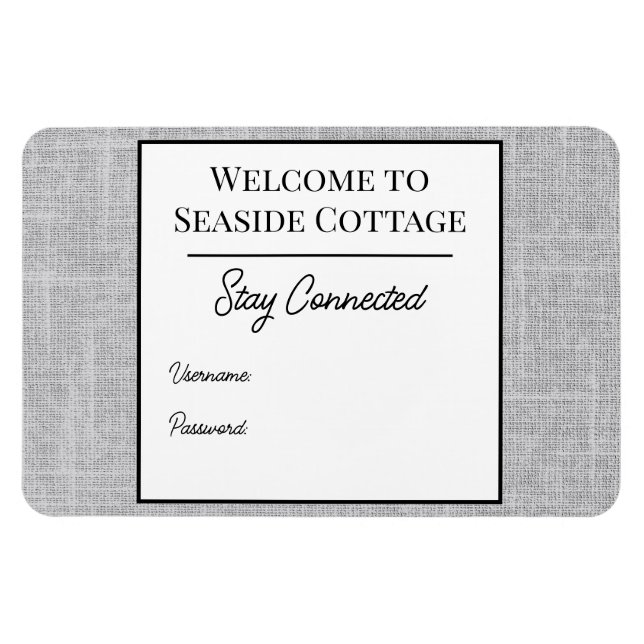 Ímã Woven Airbnb Vacation Rental Wifi Magnet (Horizontal)
