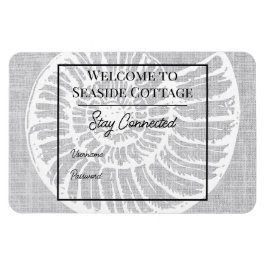 Ímã Woven Shell Airbnb Vacation Rental Wifi Magnet