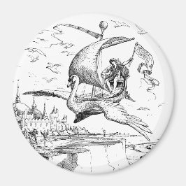 Imã WQ MAGNET 3" : Barco com Cisne Voador Mágico