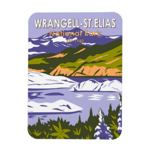 Ímã Wrangell Rua Elias National Park Nizina Lake Alask