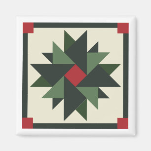 Imã Wreath Barn Quilt Magnet