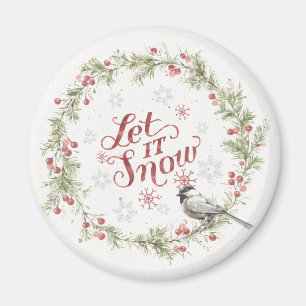 Imã Wreath de inverno - Deixe nevar