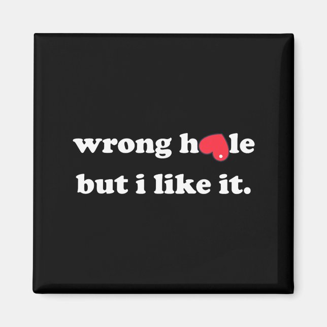 Imã Wrong Hole But I Like It Funny Quote Meme  (Frente)