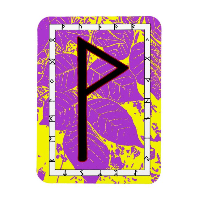 Ímã Wunjo Viking Rune Magnet - Alegria! (Vertical)