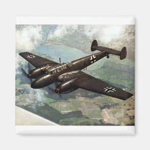 Imã WWII Bf-110 alemão em vôo