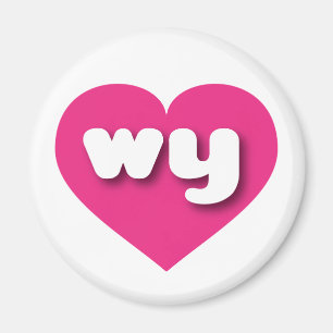 Imã Wyoming Hot Pink Heart - Amor
