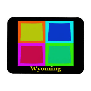 Ímã Wyoming Map Silhouette