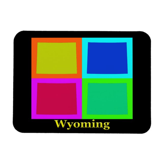 Ímã Wyoming Map Silhouette (Horizontal)