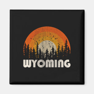 Imã Wyoming - natureza engraçada vintage caminhada 60s
