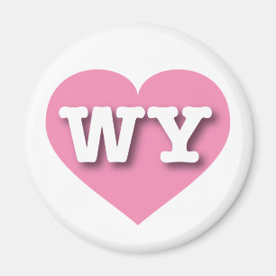 Imã Wyoming Pink Heart - Grande Amor