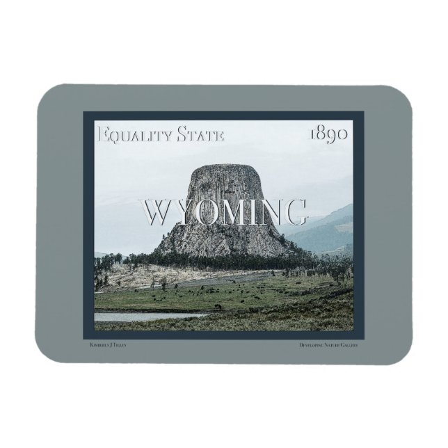 Ímã Wyoming Poster (Horizontal)
