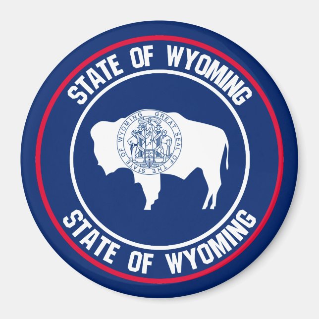 Imã Wyoming Round Emblem (Frente)