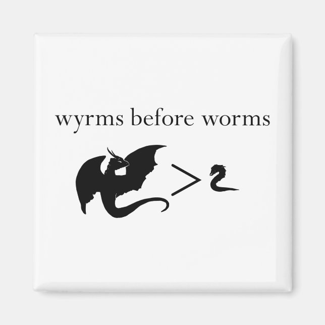 Imã Wyrms Antes do Worms Magnet (Frente)