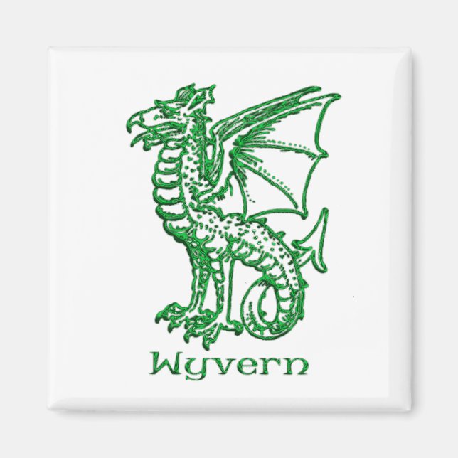 Imã Wyvern medieval heráldry (Frente)