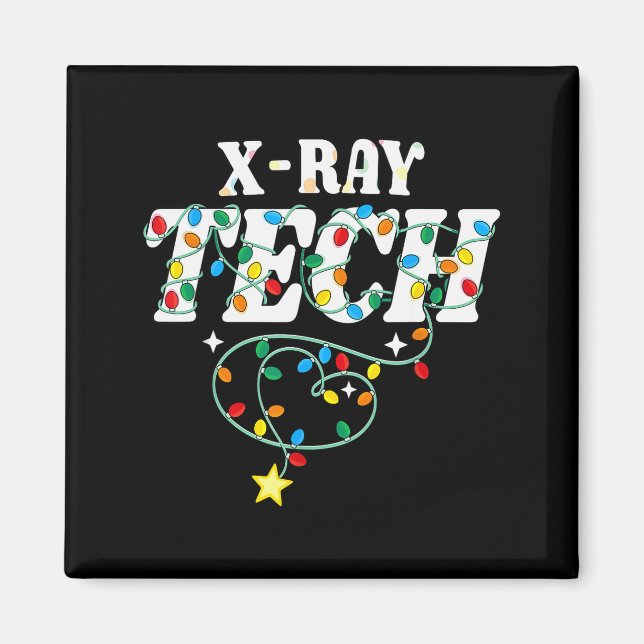 Imã X-ray Tech Christmas Radiologic Technologist Techs (Frente)