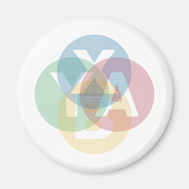 Imã XABY colorido (Frente)