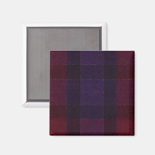 Imã Xadrez Aconchegante Burgundy Marrom Roxo