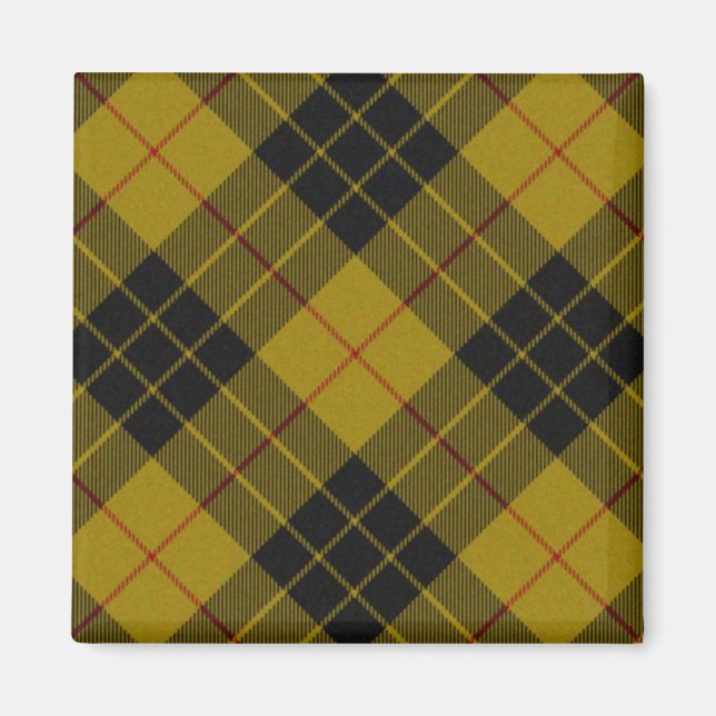 Imã Xadrez amarela de tartan MacLeod (Frente)