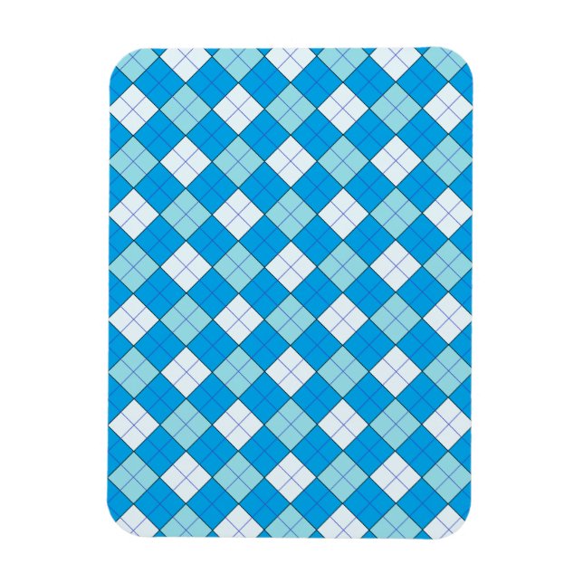 Ímã Xadrez azul (Vertical)