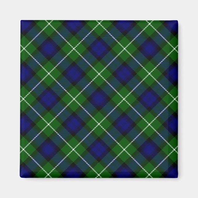 Imã Xadrez azul-tartan (Frente)